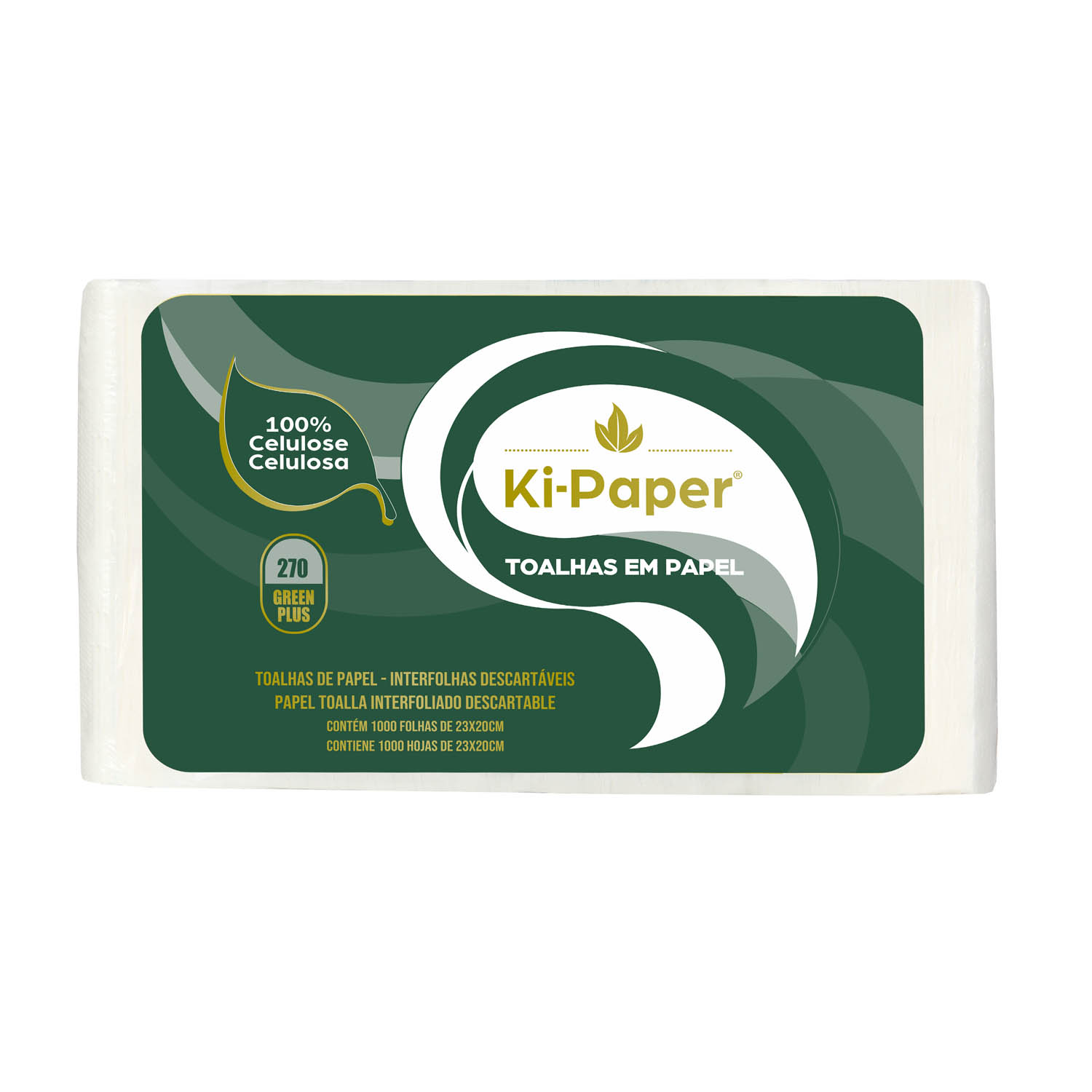 INTERFOLHAS GREEN PLUS - 100% Celulose - 23cm x 20cm - 24g