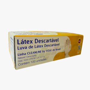 CAIXA COM LUVA DE LÁTEX DESCARTÁVEL - 100 Unidades