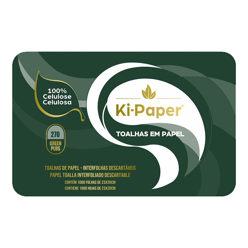 INTERFOLHAS GREEN PLUS - 100% Celulose - 23cm x 20cm - 24g