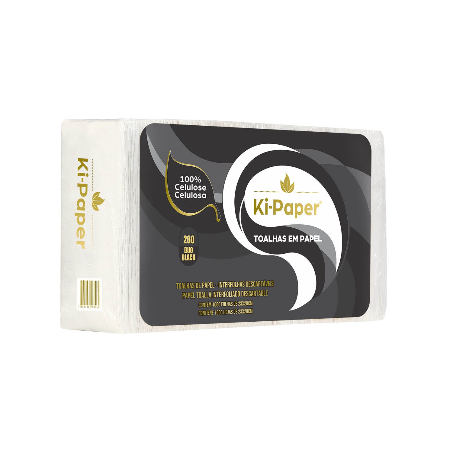 INTERFOLHAS DUO BLACK - 100% Celulose - 23cm x 20cm - 17 + 17g - Imagem 2