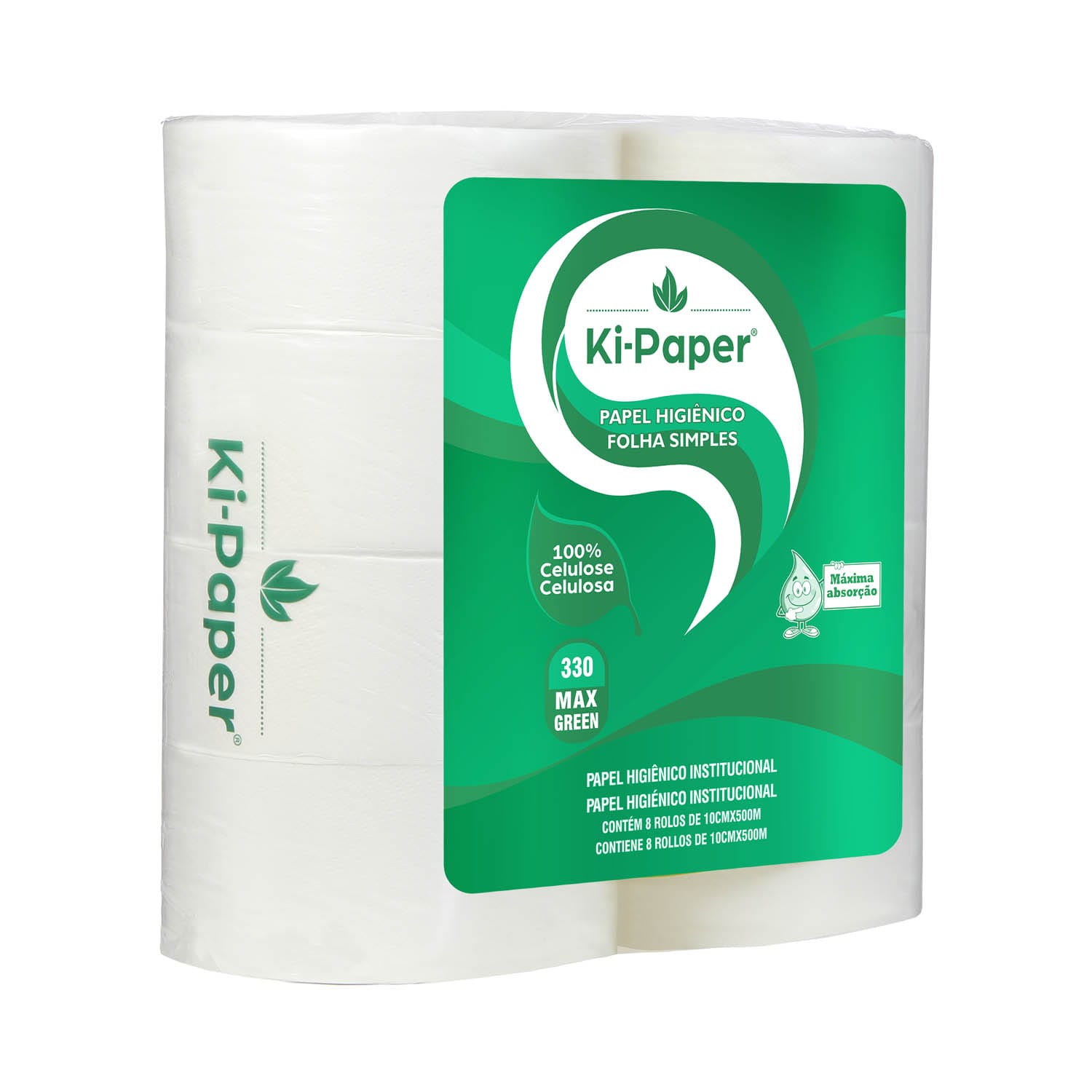 PAPEL HIGIÊNICO MAX GREEN - 100% Celulose - 10cm x 500m - 18g - Imagem 2