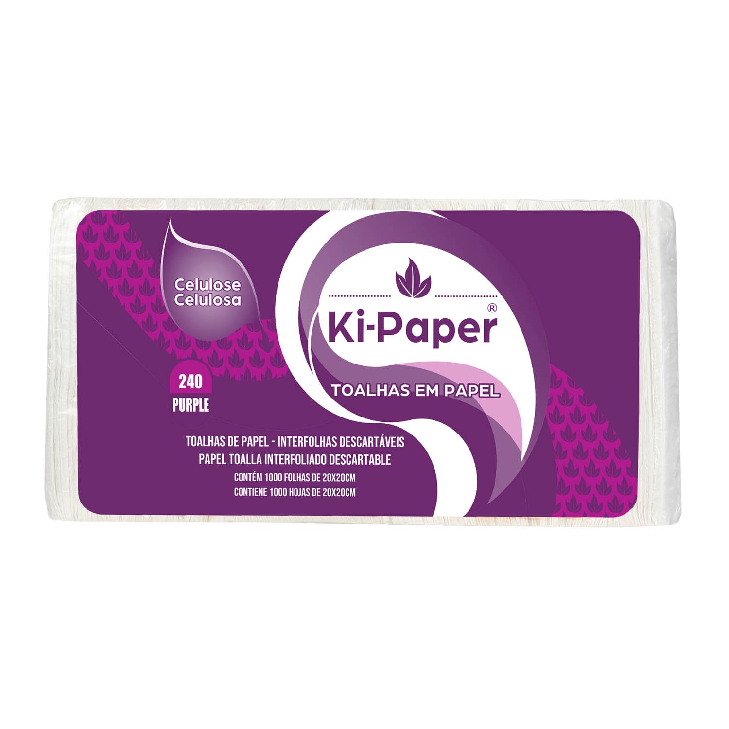INTERFOLHAS PURPLE - 75% Celulose - 20cm x 20cm - 20g