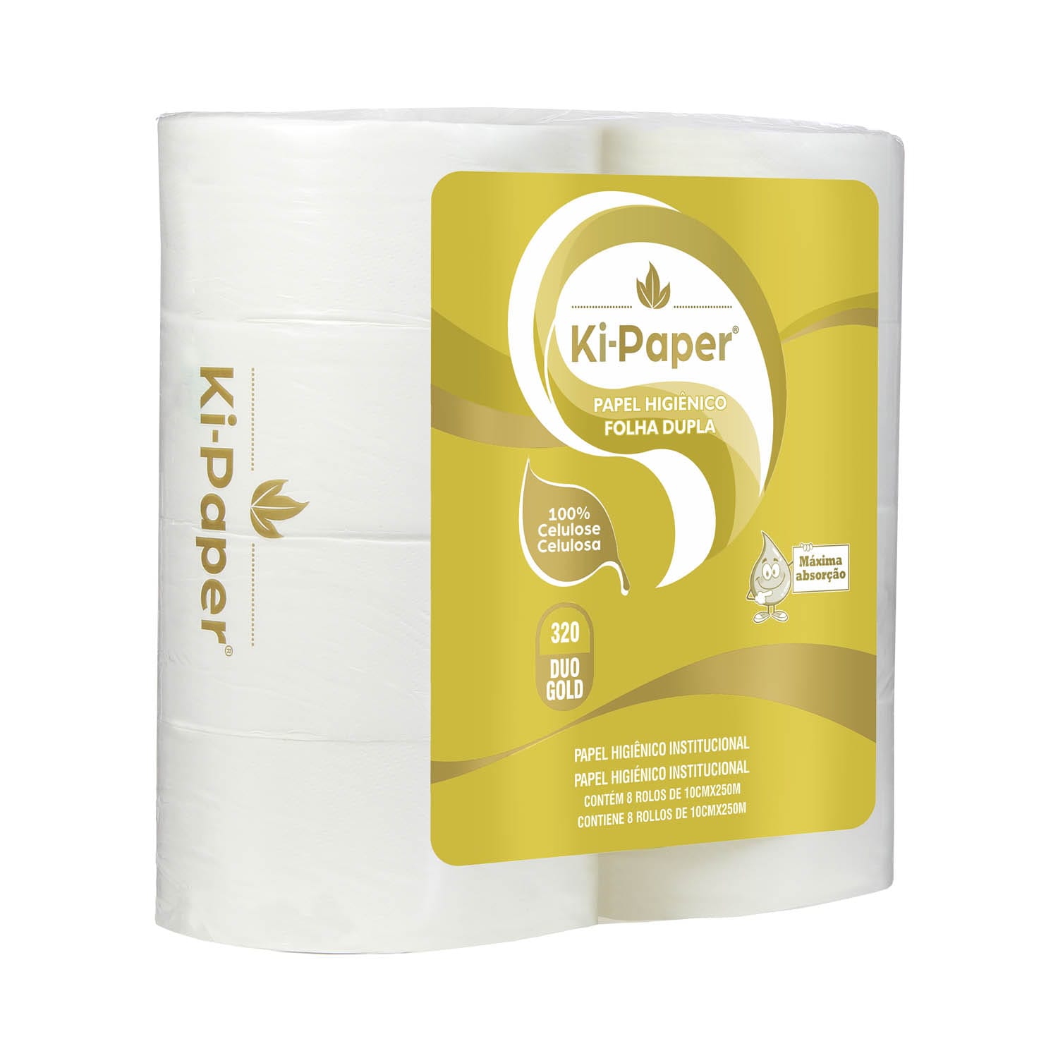 PAPEL HIGIÊNICO DUO GOLD - 100% Celulose - 10cm x 250m - 14 + 14g - Imagem 2