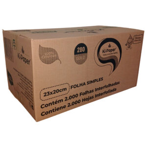 CAIXA DE PAPEL INTERFOLHA GOLD 280 - 100% Celulose - 23cm x 20cm - 20g
